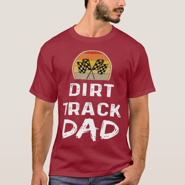Mens Dirt Track Racing Geschenke Race Vater Gesche T-Shirt (Vorderseite)
