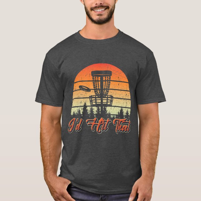 Mens Disk Golf Ich würde dieses lustige Retro Vint T-Shirt (Vorderseite)