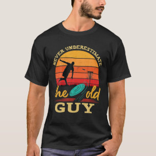 Mens Disk Golf unterschätzt den alten Typ Ret nie T-Shirt