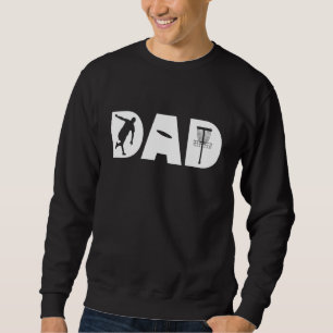 Mens Disk Golf Vater Sport Frolf Frisbee 70er 80er Sweatshirt