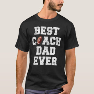 Mens Distressed Best American Football Coach Vater T-Shirt