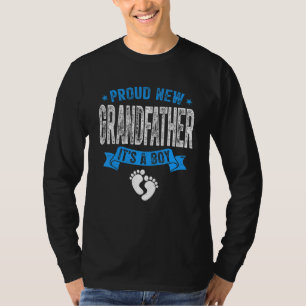 Mens Distressed Stolz neuer Großvater Es ist ein J T-Shirt