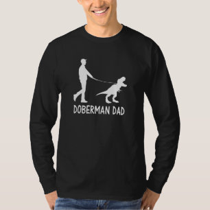 Mens Doberman Vater Dinosaur Dobe Dog Eigentümer V T-Shirt