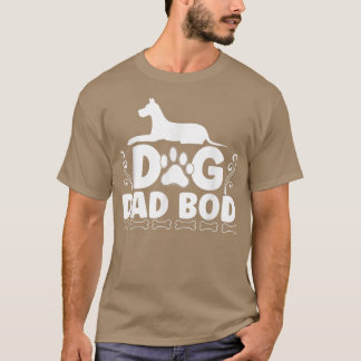 Mens Dog Dad Bod Father Papa Father's Day Dog Lov T-Shirt