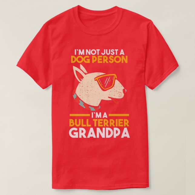 Mens Dog Großvater Bull Terrier Opa  T-Shirt (Design vorne)
