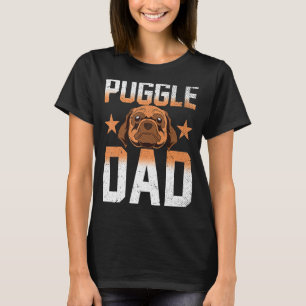 Mens Dog Vathers Day Puggle Vater Haustier Tier T-Shirt