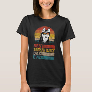 Mens Dog Vintag Bester sibirischer Husky-Vater je  T-Shirt