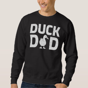 Mens Duck Vater Niedlich Duck Pet Retro Duck Vater Sweatshirt