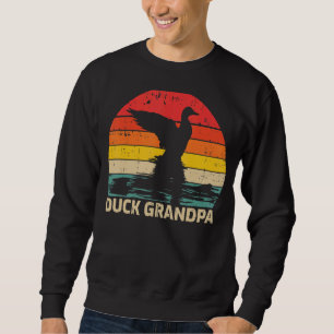 Mens Duck Vintag Retro Duck Großvater Vater's Da Sweatshirt