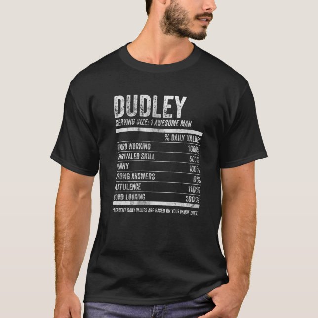 Mens Dudley Nutrition Personalisiert Name Funny Na T-Shirt (Vorderseite)