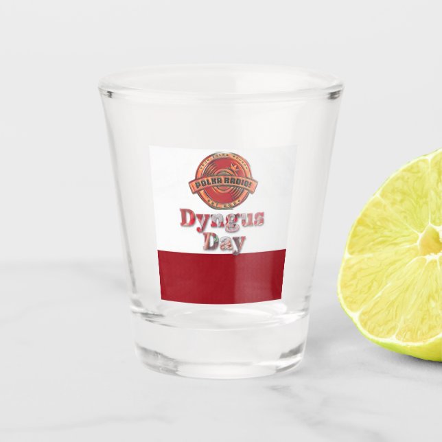 Men's Dyngus Day Polka Radio Schnapsglas (Vorderseite)