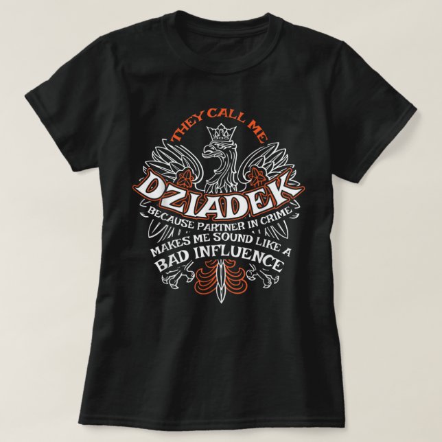 Mens Dziadek Polnisch-Amerikanische Grandads Dziad T-Shirt (Design vorne)
