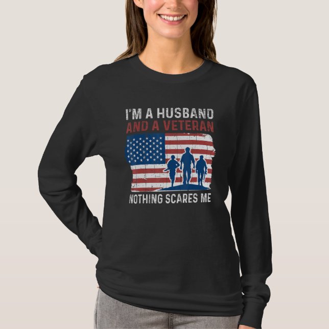 Mens Ehemann Nichts Schreckt Mich Amerikanisch Sto T-Shirt (Vorderseite)