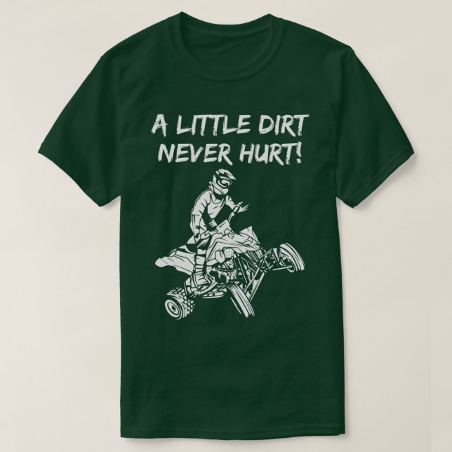 Mens ein bisschen schaden niemals ATV Quad 4 Wheel T-Shirt (Design vorne)