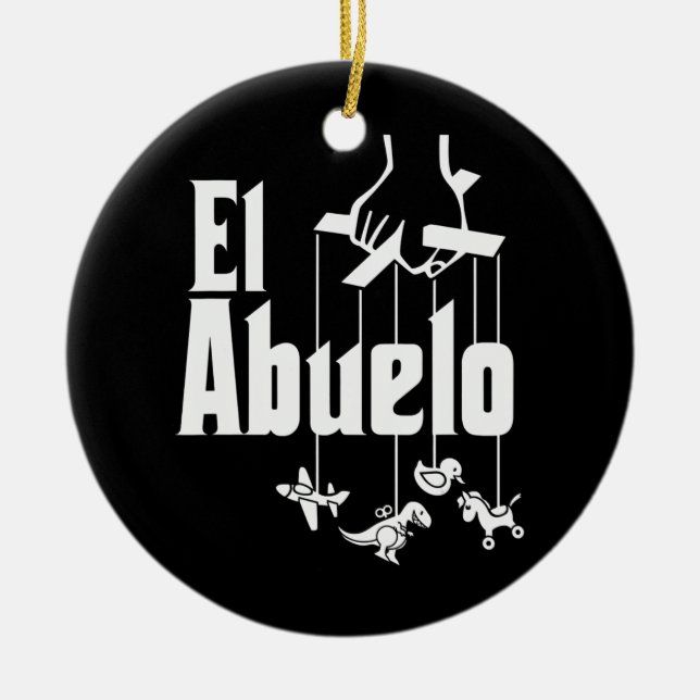 Mens El Abuelo Spanisch Hispanic Großvater Keramik Ornament (Vorne)