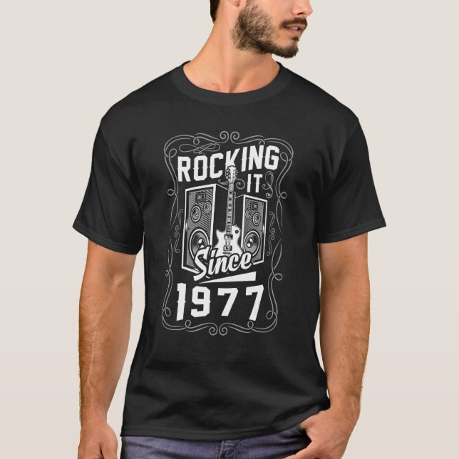 Mens Electric Guitar Player Rock Music Gitarrist B T-Shirt (Vorderseite)
