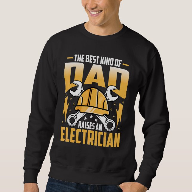 Mens Electrician's Dad   Electrical Worker Lineman Sweatshirt (Vorderseite)
