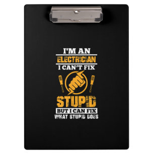 Mens Electricians Funny an an Electrician Ich kann Klemmbrett