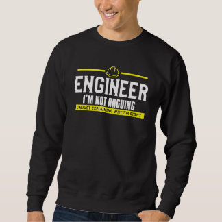 Mens Engineer argumentiert nicht nur mit Sweatshirt