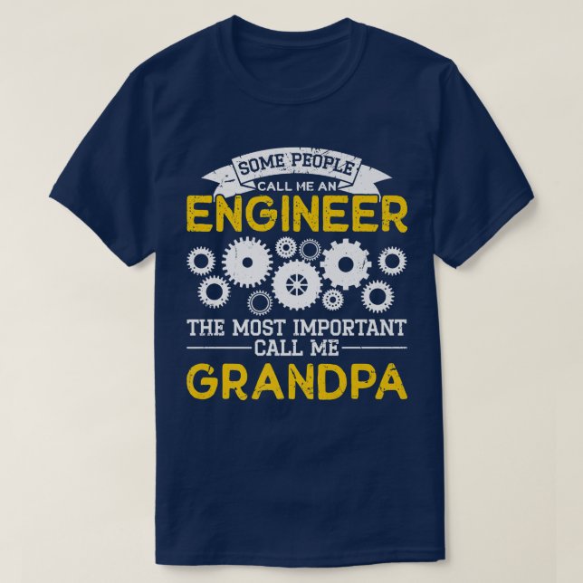Mens Engineering Dad Grandpa Engineer  T-Shirt (Design vorne)
