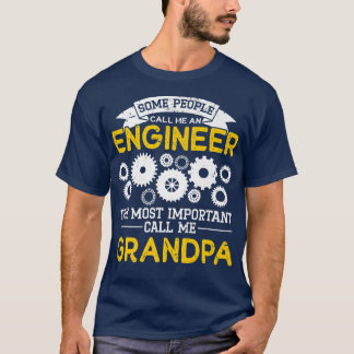Mens Engineering Dad Grandpa Engineer  T-Shirt