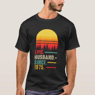 Mens Epic Husband Seit 1975, glücklicher Jahrestag T-Shirt