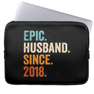 Mens Epic Husband Seit 2018 Hochzeitstag Laptopschutzhülle