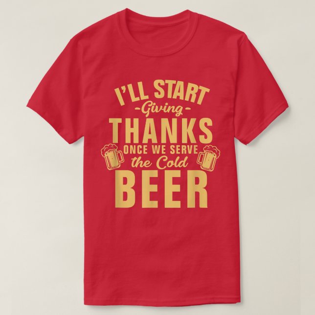 Mens Erntedank danken, wenn wir die  T-Shirt (Design vorne)