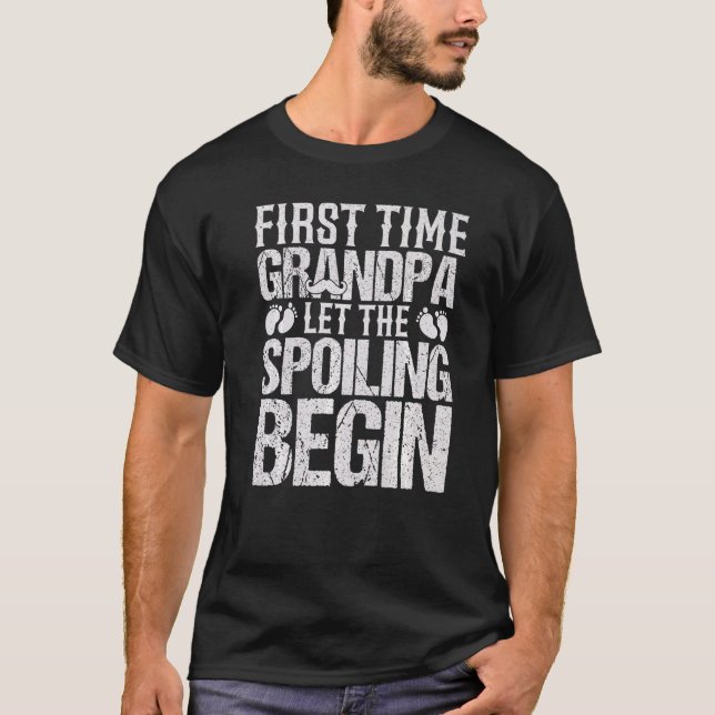 Mens Erste Opa Ließ die Verwöhnzeit am 1. T-Shirt (Vorderseite)