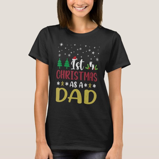 Mens erste Weihnachten als Vater T-Shirt (Vorderseite)