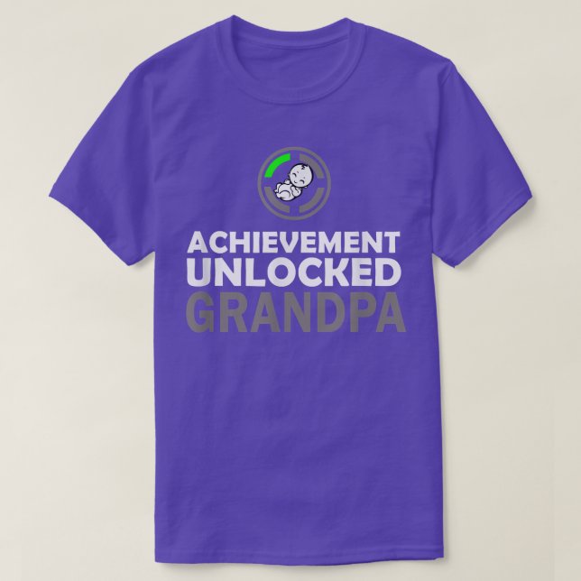 Mens Erstes Mal Großvater Errungenschaft G T-Shirt (Design vorne)