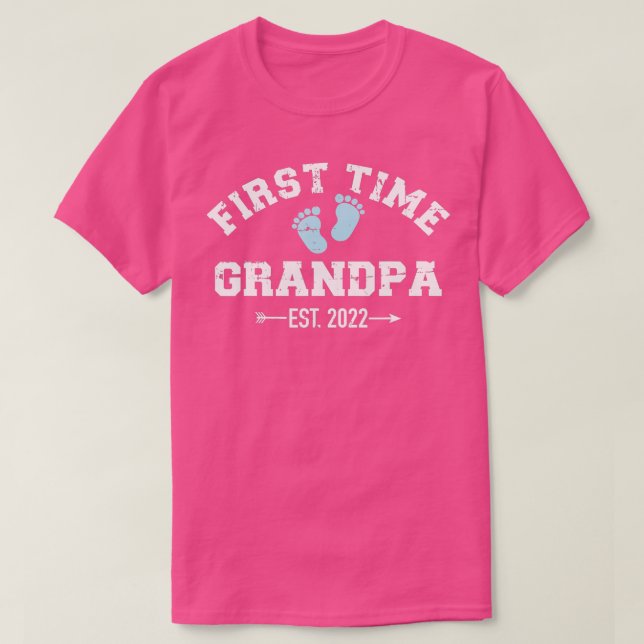 Mens Erstmaliger Opa 2022 für Großvater T-Shirt (Design vorne)