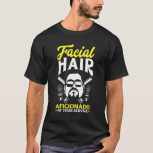 Mens Facial haficionado zu Ihrem Dienst Bart T-Shirt