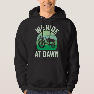 Mens fahren wir bei Morgenmäher Rasenmäher Rasenmä Hoodie