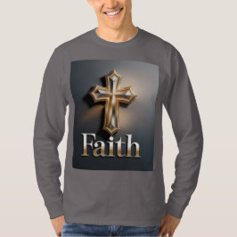 Men's Faith Cross Grey T-Shirt