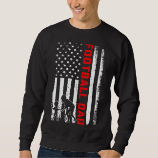 Mens Family Football Vater American Flag Patriotic Sweatshirt
