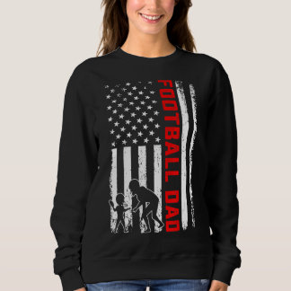 Mens Family Football Vater American Flag Patriotic Sweatshirt