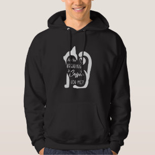 Mens Fanny Cat Sprichwort Kaffee Spaß Chat Hoodie