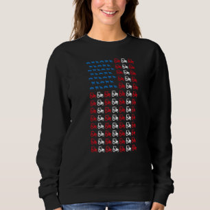Mens Farm Bauer Traktor 4. Juli Amerikanische Flag Sweatshirt