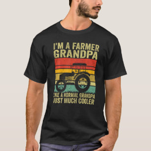 Mens Farm Traktor Vintag bin ich Bauer Opa T-Shirt
