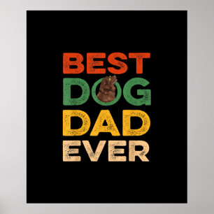 Mens Fars Day Best Neufundland Hund Vater je Poster
