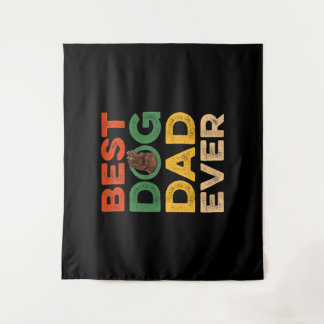Mens Fars Day Best Neufundland Hund Vater je Wandteppich