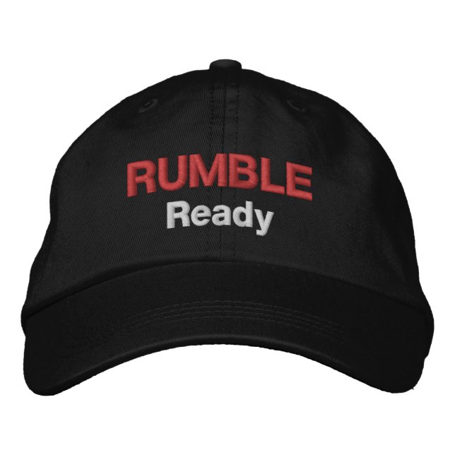 Mens Fashion Funny Novelty Golf RUMBLE BEREIT Bestickte Baseballkappe (Vorderseite)