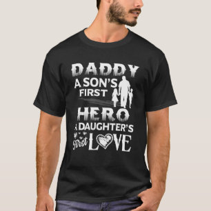 Mens Father Day Daddy Sons First Helden Daughters  T-Shirt