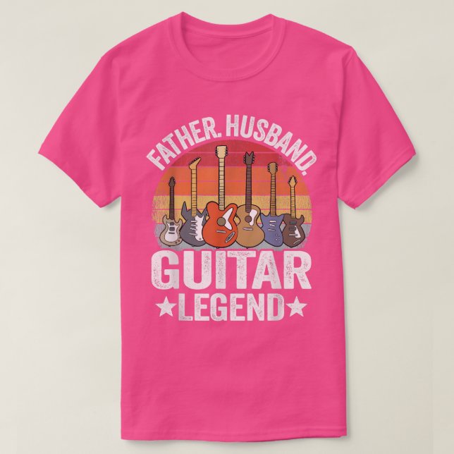Mens Father Husband Guitar Legend Guitar Vater Gui T-Shirt (Design vorne)