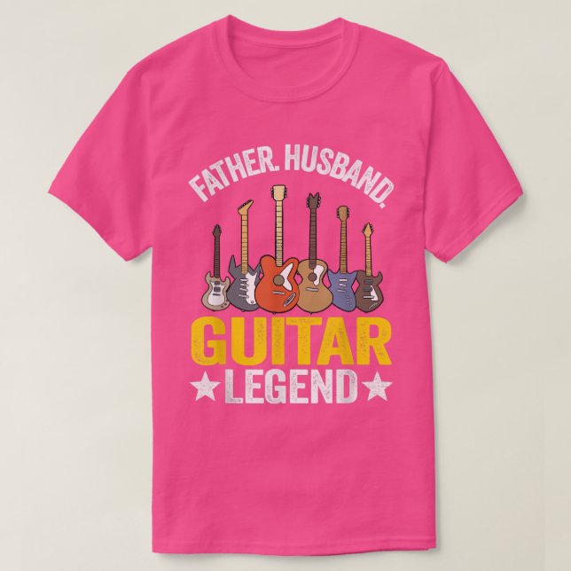 Mens Father Husband Guitar Legend Guitar Vater Gui T-Shirt (Design vorne)