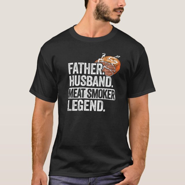 Mens Father Husband Meat Smoker Legend Brisket Vat T-Shirt (Vorderseite)