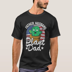 Mens Father Husband Pflanze Vater American Flag Ga T-Shirt