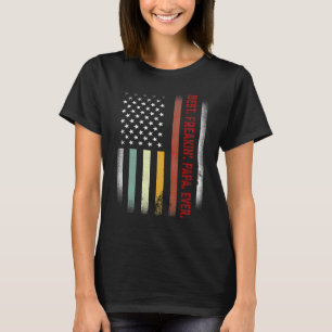 Mens Fathers Day Best Freaka Papa Ever USA Flag T-Shirt