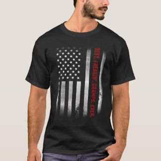 Mens Fathers Day Best Freakin Gramps Ever Us Fla T-Shirt